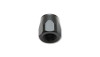 Vibrant -10AN hose end socket in black, hex body with threaded opening, shown at a slight angle on white background.