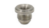 Vibrant Male -12AN Titanium Weld Bung shown at an angle, flared cup top, threaded male AN fitting below