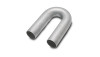Vibrant 180 degree mandrel bend, 1.50in OD stainless steel U-shaped tube, 3in CLR, angled view