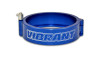 Vibrant 2.5in HD Quick Release Clamp with pin, blue anodized aluminum, front angled view showing latch