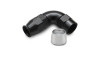 Vibrant -4AN 90 degree hose end fitting for PTFE lined hose, black, with silver ferrule shown separately
