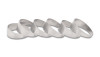 Vibrant 1.75in O.D. T304 stainless steel pie cuts, set of 6 rings arranged in an overlapping row