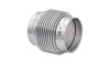 Vibrant SS Bellow Assembly with solid liner, 2.25in ID, 3in length, angled view showing flexible ribbed body and polished end flanges.