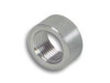 Vibrant T304 SS oxygen sensor weld bung, M18 x 1.5 thread, angled view showing internal threading.