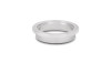 Vibrant V-band inlet flange for Tial 44mm/MV-R wastegate, T304 stainless, angled top-down view