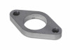 Vibrant 35-38mm external wastegate flange, mild steel, triangular shape with two bolt holes, angled view