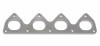 Vibrant T304 SS exhaust manifold flange for Honda/Acura B-series, 3/8in thick, four ports, top view