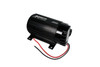Aeromotive A1000 brushless in-line fuel pump, black cylindrical body with red and black wire leads and mounting bracket