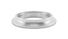Vibrant Turbo Inlet V-Band Flange for Garrett G42, angled top view showing round machined ring with raised sealing lip