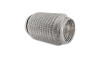 Vibrant LiteFlex Coupling with woven metal exterior, angled view showing crimped end fitting, 2.50in ID