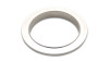 Vibrant stainless steel V-band flange for 4in O.D. tubing, male side, angled top down view showing raised lip and bore.