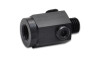 Vibrant 12mm x 1.5 metric extender fitting, black anodized, showing hex socket set screw and threaded end