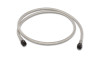 Vibrant Univ Oil Feed Kit, coiled braided stainless hose with black -3AN fittings on both ends