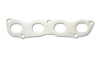 Vibrant mild steel exhaust manifold flange for Honda/Acura K-Series, 1/2in thick, four oval ports, top view