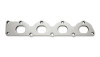 Vibrant mild steel exhaust manifold flange for GM Ecotec, 1/2in thick, 4 port design with bolt holes, front view