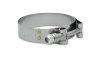 Vibrant SS T-Bolt Clamp shown from the side, stainless band with T-bolt housing and hex nut visible.