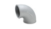 Vibrant 3in O.D. cast aluminum elbow, 90 degree tight radius, showing smooth bends and open pipe ends.