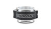 Vibrant 2.50in HD clamp assembly, black anodized band with polished aluminum coupler ends, angled view