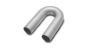 Vibrant 180 degree mandrel bend, 1.625in OD stainless steel U-shaped tube, both open ends facing forward