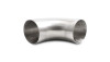 Vibrant 4.0in OD T304 stainless 90 degree mandrel bend tube, polished elbow with extended leg length