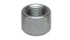 Vibrant 1/4in NPT female weld bung, mild steel, top down angle showing internal threads and round body.