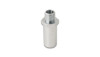 Vibrant replacement oil filter bolt, M20 x 1.5 thread, cylindrical body with hex head, front angled view