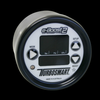 Turbosmart eB2 66mm boost controller, white face with black bezel, Mode, Setup, Boost buttons, front angle view