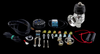 Turbosmart Type S Supersonic BOV Controller Kit with valve, wiring, hose clamps and fittings laid out