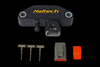 Haltech 4 Bar Motorsport MAP Sensor with connector housing, terminal pins, and seal, top view