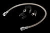 Haltech 18in Pressure Sensor Extension Kit, braided hose with fittings, adapters, and mounting clamps