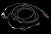 Haltech Elite 2000/2500 HPI6 ignition harness, coiled braided cable with multiple connectors and ring terminal