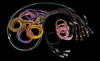 Haltech NEXUS R5 wire-in harness, coiled multicolor wires with connectors, black loom, 2.5M length