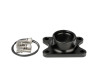 Aeromotive Spur Gear Pump Outlet AN-12 Port, black flange fitting with mounting bolts and O-ring