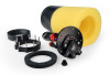 Aeromotive Phantom 200 fuel pump kit with foam sleeve, mounting straps, ring, and fittings