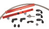 Aeromotive 99-04 C5 Corvette Rail Kit, red fuel rails, braided hose, black AN fittings, elbows and O-rings