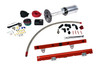 Aeromotive C6 Corvette fuel system kit with A1000 pump, red LS1 fuel rails, braided line, fittings and wiring harness