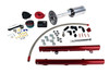 Aeromotive C6 Corvette fuel system kit with A1000 pump, red LS3 fuel rails, wiring, fittings and hardware