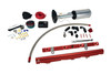 Aeromotive C6 Corvette fuel system kit with Eliminator pump, LS2 fuel rails, wiring and fittings laid out