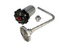 Aeromotive Eliminator in-tank fuel pump kit with black housing, bent hanger tube, filter sock, fitting