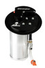 Aeromotive Eliminator fuel pump for 2010-2013 Mustang, black top plate, fittings, mounting bolts visible