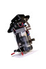 Aeromotive 450 triple fuel pump assembly, angled side view showing wiring, fittings and mounting flange