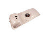 Aeromotive Mustang fuel tank, top down angle showing fuel pump module and access ports, cream finish