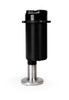 Aeromotive Brushless Spur Pro fuel pump module with cell pickup, black body on stainless base, side view