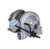 BorgWarner EFR 6758 turbo cartridge with iron bearing housing, wastegate actuator and oil lines visible, angled front view
