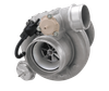 BorgWarner EFR 8374 turbo cartridge, aluminum bearing housing, front angle showing compressor wheel and actuator