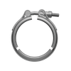BorgWarner EFR V-Band Nut clamp, front view showing the hinge, bolt, and split ring band