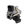 IHI F58VED-S0026B turbocharger, top angle showing black electronic actuator, wiring connector, and mounting bracket.