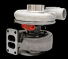 Holset H1C turbocharger 3522778 for Cummins 6BT, side view showing turbine inlet flange and compressor housing