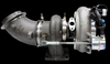 Holset HE351CW turbocharger, side view showing compressor housing, wastegate actuator, and turbine inlet flange