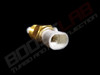 Boost Lab Universal Intake Air Temp Sensor Kit, brass hex body with white plastic connector, angled view